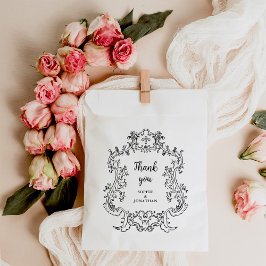 Regal Black und White | Vintager Barockrahmen Geschenktütchen