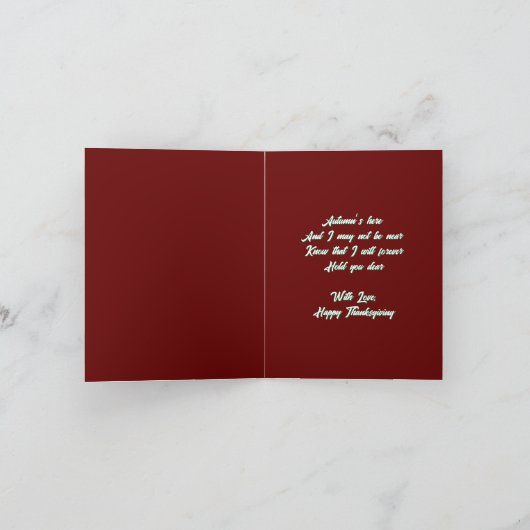 Regal Black Woman im Herbst | Erntedank-Karte Karte (Innenseite)