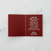 Regal Black Woman im Herbst | Geburtskarte Karte (Innenseite)