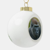 Regal Blackback Gorilla Keramik Kugel-Ornament (Links)