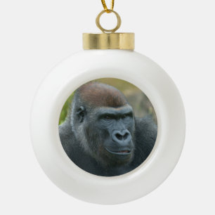 Regal Blackback Gorilla Keramik Kugel-Ornament