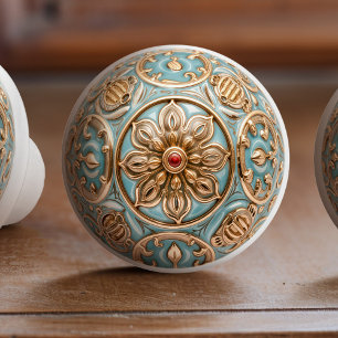 Regal Blossom Vintage Keramik Knoblauch Pull Keramikknauf