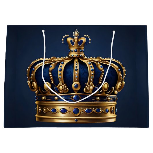 Regal Blue Crown Series Große Geschenktüte (Vorderseite)