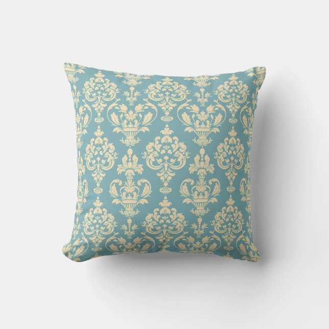 Regal Blue Damask Princesscore Kissen (Vorderseite)
