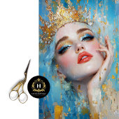 Regal Blue Queen Abstrakt Art Decoupage Seidenpapier