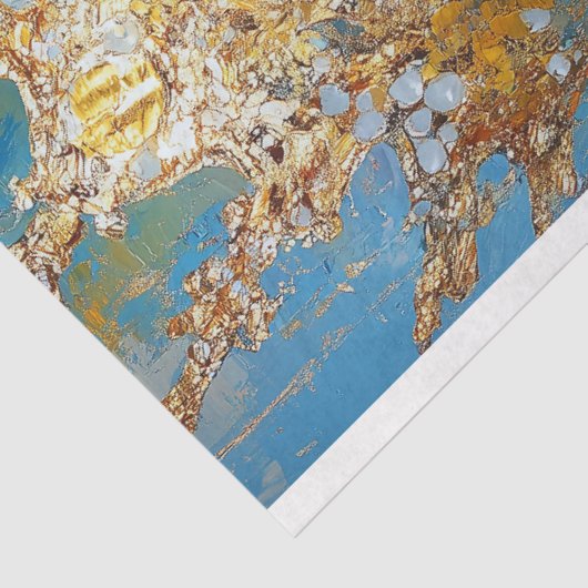 Regal Blue Queen Abstrakt Art Decoupage Seidenpapier (Ausschnitt)