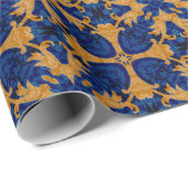 Regal Blue und Gold Motif Wappen Heraldry Geschenkpapier (Rolleneckpunkt)