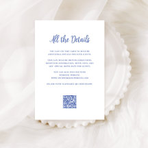 Regal Blue und White | Hochzeitdetails QR Code