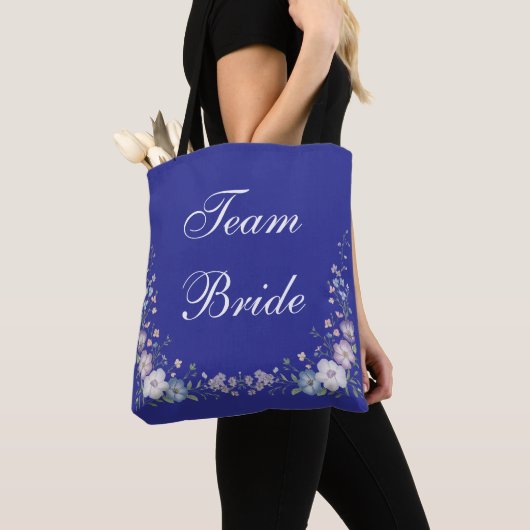 Regal Blue Vintag Elegante Gärten Tasche (Von Nahem)