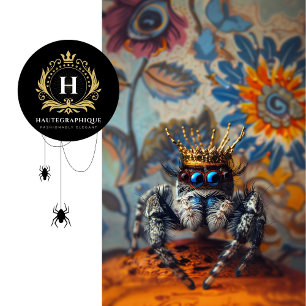 Regal Blue Vintag floral Crowned Spione Art Seidenpapier