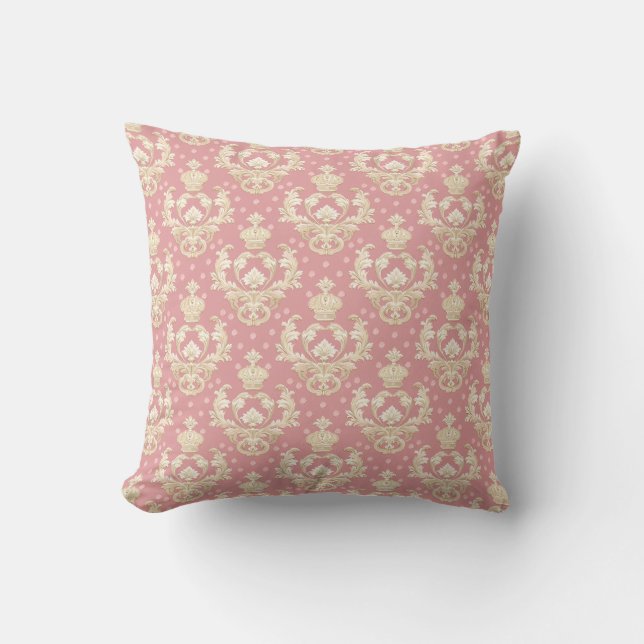Regal Blush Damask Princesscore Kissen (Vorderseite)