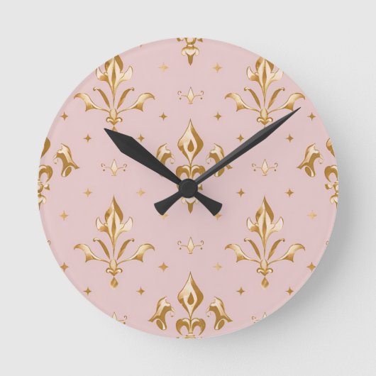Regal Blush Wall Clock Runde Wanduhr (Vorderseite)