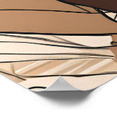 Regal Bond – Mother and Daughter Line Art Poster (Ecke)