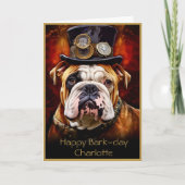 Regal British Bulldog Custom Name 111 Gruß Karte (Vorderseite)