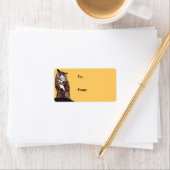 Regal Brown Owl Gift Tag Adressaufkleber (Insitu)