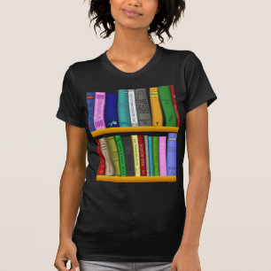 Regal Bücher Bibliothek Lesen T-Shirt