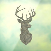 Regal Buck Trophy Deer Silhouette in Camouflage Fensteraufkleber (Blatt 3)