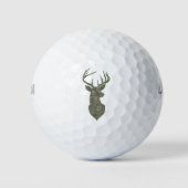 Regal Buck Trophy Deer Silhouette in Camouflage Golfball (Vorderseite)