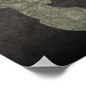 Regal Buck Trophy Deer Silhouette in Camouflage Poster (Ecke)