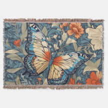 Regal Butterfly Amidst William Morris Floral