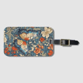 Regal Butterfly Amidst William Morris Floral Gepäckanhänger (Vorderseite (Horizontal))