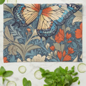 Regal Butterfly Amidst William Morris Floral Geschirrtuch (Gefaltet)