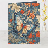 Regal Butterfly Amidst William Morris Floral Karte (Gelbe Blume)