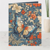 Regal Butterfly Amidst William Morris Floral Karte (Vorderseite)