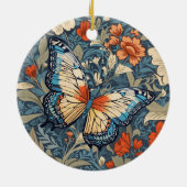 Regal Butterfly Amidst William Morris Floral Keramik Ornament (Hinten)