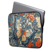 Regal Butterfly Amidst William Morris Floral Laptopschutzhülle (Vorderseite Links)