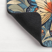 Regal Butterfly Amidst William Morris Floral Mousepad (Ecke)
