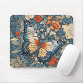 Regal Butterfly Amidst William Morris Floral Mousepad (Mit Mouse)