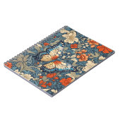 Regal Butterfly Amidst William Morris Floral Notizblock (Linke Seite)