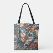 Regal Butterfly Amidst William Morris Floral Tasche (Rückseite)