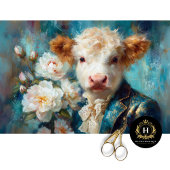 Regal Calf Aquamarin Brocade Decoupage Seidenpapier