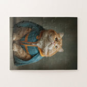 Regal Cat in Blue Cloak - Puzzle (Horizontal)
