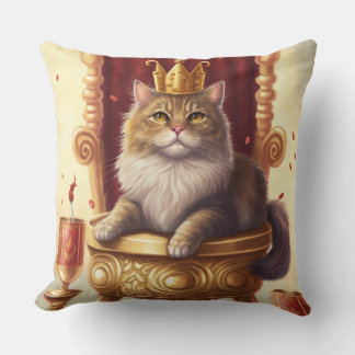 Regal Cat Throne Kissen