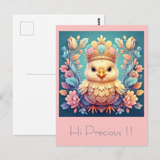 " REGAL CHICK " POSTKARTE (Vorne/Hinten)