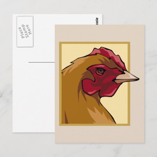 Regal Chicken Postkarte (Vorne/Hinten)