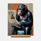 Regal Chimp auf dem Throne - Einzigartige Mischung Acrylschild (Vorderseite)