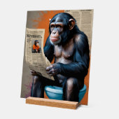 Regal Chimp auf dem Throne - Einzigartige Mischung Acrylschild (Winkel)