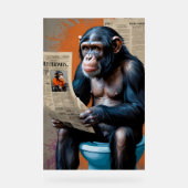 Regal Chimp auf dem Throne - Einzigartige Mischung Acrylschild (Vorderseite)