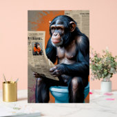 Regal Chimp auf dem Throne - Einzigartige Mischung Acrylschild (Hochzeit)