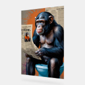Regal Chimp auf dem Throne - Einzigartige Mischung Acrylschild (Winkel)
