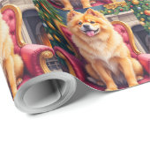 Regal Chow Chow by Grand Christmas Tree Holiday Geschenkpapier (Rolleneckpunkt)