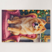 Regal Chow Chow by Grand Christmas Tree Holiday Puzzle (Horizontal)