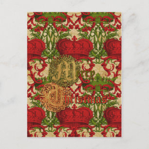 Regal Christmas Greetings Feiertagspostkarte