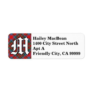 Regal Clan MacBean MacBain Tartan Monogram