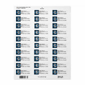 Regal Clan Ramsay Blue und Black Tartan Monogram (Vorne)