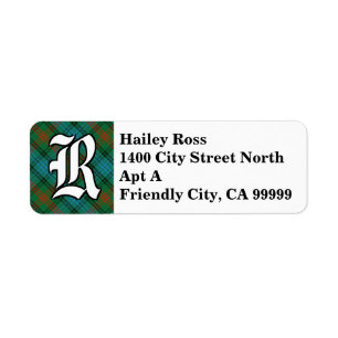 Regal Clan Ross Tartan Monogram